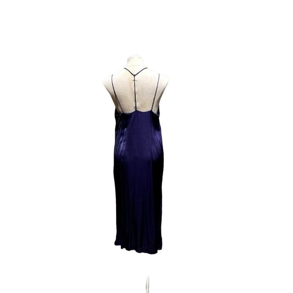 Stockholm Atelier & Other Stories Satin Slip Dress Midnight Blue US 8 - Picture 7 of 12